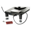 Monitor Stand Ms100b, 21.6 X 9.4 X 2.7 To 3.9, Black/Clear, Supports 33 Lb
