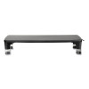 Monitor Stand Ms100b, 21.6 X 9.4 X 2.7 To 3.9, Black/Clear, Supports 33 Lb