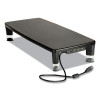Monitor Stand Ms100b, 21.6 X 9.4 X 2.7 To 3.9, Black/Clear, Supports 33 Lb