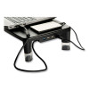 Monitor Stand Ms100b, 21.6 X 9.4 X 2.7 To 3.9, Black/Clear, Supports 33 Lb