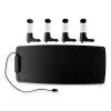 Monitor Stand Ms100b, 21.6 X 9.4 X 2.7 To 3.9, Black/Clear, Supports 33 Lb