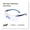 Solus 1000 Series Safety Glasses, Frameless, Blue Arms, Clear Single Lens