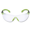 Solus 1000 Series Safety Glasses, Frameless, Black/Green Arms, Clear Single Lens