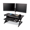 Precision Standing Desk, 35.4" x 22.2" x 6.2" To 20", Black