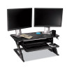 Precision Standing Desk, 35.4" x 22.2" x 6.2" To 20", Black