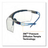 Securefit 3700 Protective Eyewear, Blue Half Frame Otg, Clear Single Lens