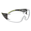 Securefit 400 Protective Eyewear, Frameless, Green Arms, Clear Single Lens