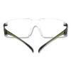 Securefit 400 Protective Eyewear, Frameless, Green Arms, Clear Single Lens