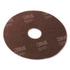 Surface Prep Floor Pads, 12" Diameter, Brown, 10/Carton