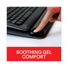 Antimicrobial Gel Keyboard Wrist Rest Platform, 19.6 x 10.6, Black/Gray