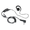 Swivel Monaural Over The Ear Earpiece With In-Line Microphone And Push-To-Talk, Black
