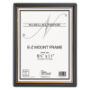 Ez Mount Document Frame With Trim Accent And Plastic Face, Plastic, 8.5 X 11 Insert, Black/Gold