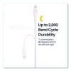 Braided Apple Lightning Cable To Usb-A Cable, 6 Ft, White