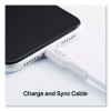 Braided Apple Lightning Cable To Usb-A Cable, 6 Ft, White