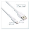 Braided Apple Lightning Cable To Usb-A Cable, 6 Ft, White