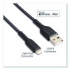 Braided Apple Lightning Cable To Usb-A Cable, 4 Ft, Black