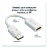 Displayport To Hdmi Adapter, 6", White