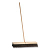 Polypropylene Push Broom Head, 3" Maroon Polypropylene Bristles, 24" Brush