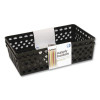 Recycled Supply Basket, Plastic, 10.06 x 6.13 x 2.38, Black, 2/Pack