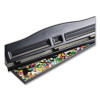 11-Sheet Fully Adjustable Two-Three-Hole Punch, 9/32" Holes, Black