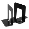 Steel Bookends, Nonskid Base, 4.75 x 5.13 x 5, Black, Pair