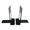 Steel Bookends, Nonskid Base, 4.75 x 5.13 x 5, Black, Pair
