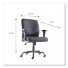 Big/Tall Swivel/Tilt Mid-Back Chair, Supports Up To 450 Lb, 19.29" To 23.22" Seat Height, Black