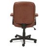 Swivel/Tilt Bonded Leather Task Chair, Supports 250 Lb, 16.93" To 20.67" Seat Height, Chestnut Brown Seat/Back, Black Base