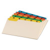 Manila Index Card Guides With Laminated Tabs, 1/5-Cut Top Tab, A To Z, 4 X 6, Manila, 25/Set