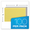 Ruled Index Cards, 3 X 5, Blue/Violet/Canary/Green/Cherry, 100/Pack