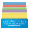 Ruled Index Cards, 3 X 5, Blue/Violet/Canary/Green/Cherry, 100/Pack