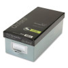 Index Card Storage Box, Holds 1,000 3 X 5 Cards, 5.5 X 11.5 X 3.88, Pressboard, Blue Fog/Black