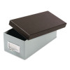 Index Card Storage Box, Holds 1,000 3 X 5 Cards, 5.5 X 11.5 X 3.88, Pressboard, Blue Fog/Black