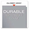 Laminated Twin Pocket Folders, Accommodates (100) 11 x 8.5 Sheets, Gray, 25/Box
