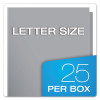 Laminated Twin Pocket Folders, Accommodates (100) 11 x 8.5 Sheets, Gray, 25/Box