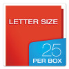 Laminated Twin Pocket Folders, Accommodates (100) 11 x 8.5 Sheets, Red, 25/Box