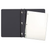 Title Panel And Border Front Report Cover, Three-Prong Fastener, 0.5" Capacity, 8.5 X 11, Black/Black, 25/Box