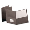 Linen Finish Twin Pocket Folders, 100-Sheet Capacity, 11 x 8.5, Light Gray, 25/Box
