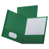 Linen Twin-Pocket Folder, Accommodates (100) 11 x 8.5 Sheets, Hunter Green, 25/Box