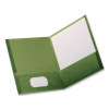 Linen Twin-Pocket Folder, Accommodates (100) 11 x 8.5 Sheets, Hunter Green, 25/Box