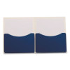 Double Stuff Glossy Laminated Paper Twin-Pocket Folder, Accommodates (200) 11 x 8.5 Sheets, Navy, 20/Box