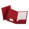 Poly Twin-Pocket Folder, Accommodates (100) 11 x 8.5 Sheets, Red