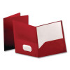Poly Twin-Pocket Folder, Accommodates (100) 11 x 8.5 Sheets, Red