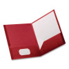 Poly Twin-Pocket Folder, Accommodates (100) 11 x 8.5 Sheets, Red