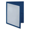 Viewfolio Poly Twin-Pocket Folders, Accommodates (100) 11 x 8.5 Sheets, Clear Front Cover, Blue Back Cover