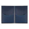 Poly Double Stuff Gusseted 2-Pocket Folder, 200-Sheet Capacity, 11 X 8.5, Navy