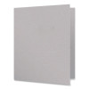 Twin-Pocket Folder, Embossed Leather Grain Paper, 0.5" Capacity, 11 X 8.5, Gray, 25/Box
