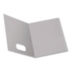 Twin-Pocket Folder, Embossed Leather Grain Paper, 0.5" Capacity, 11 X 8.5, Gray, 25/Box