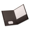 Twin-Pocket Folder, Accommodates (100) 11 x 8.5 Sheets, Black, 25/Box