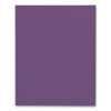 Twin-Pocket Folder, Embossed Leather Grain Paper, 0.5" Capacity, 11 X 8.5, Purple, 25/Box